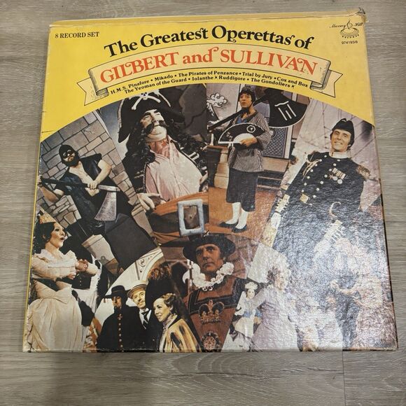 Gilbert & Sullivan 8 LP Box Set The Greatest Operettas Murray Hill Vinyl VG+1979 - Picture 10 of 10